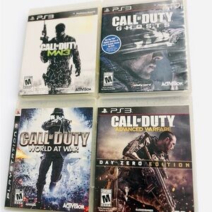 Call of Duty PS3 4-Game Bundle - CIB (Tested & Working) - World at War, MW3…
